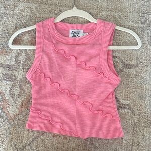 Princess Polly Ribbed Pink Kids Tank Top